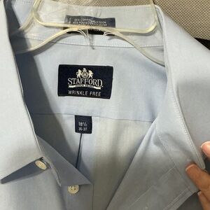 Stafford Men's Sky Blue Wrinkle-Free Dress Shirt